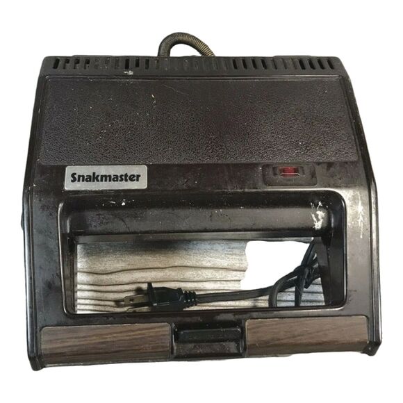 Snakmaster Grilled Cheese Maker Brown Black Corded Kitchen Appliance Vintage - Picture 2 of 12